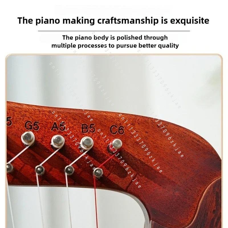 Musical Instrument Strings - Handgemaakte 15-toon harp geluidstherapie draagbare beginners