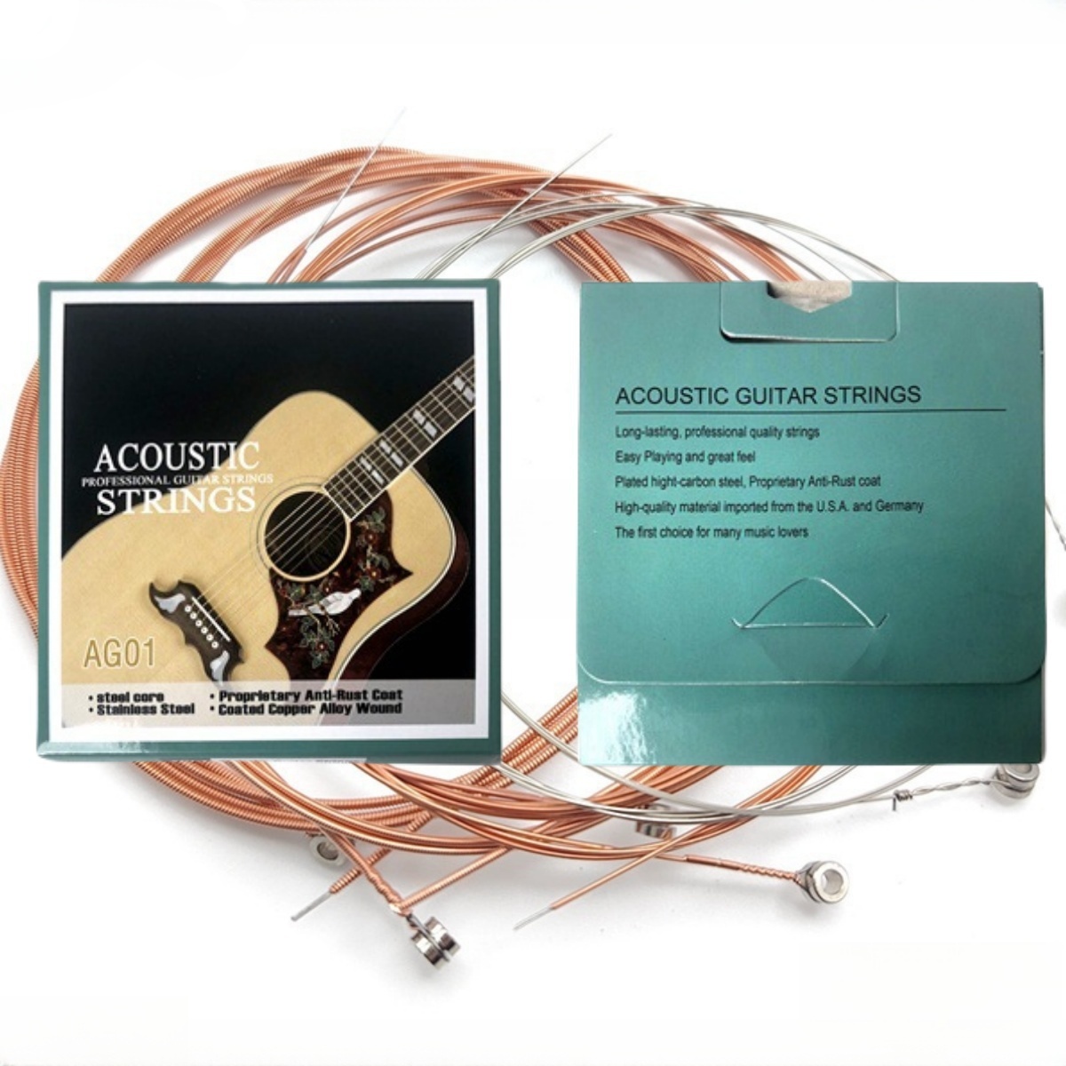 Musical Instrument Strings - Miwayer 1 Set/6 Snarige AG01 Akoestische