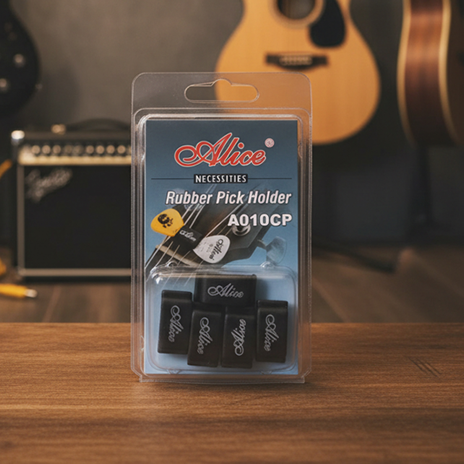 Musical Instrument Fagot - Alice Black Rubber Pick Holder 5