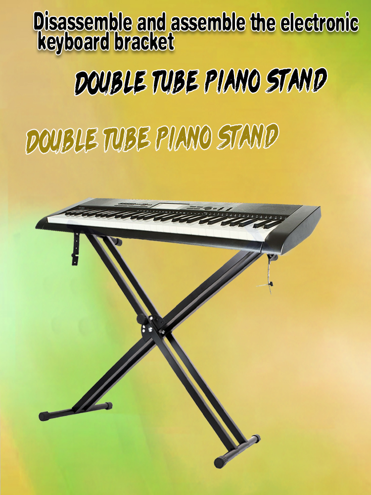 Musical Instrument Keyboard - 1pc toetsenbordstandaard verstelbare metalen dubbele X