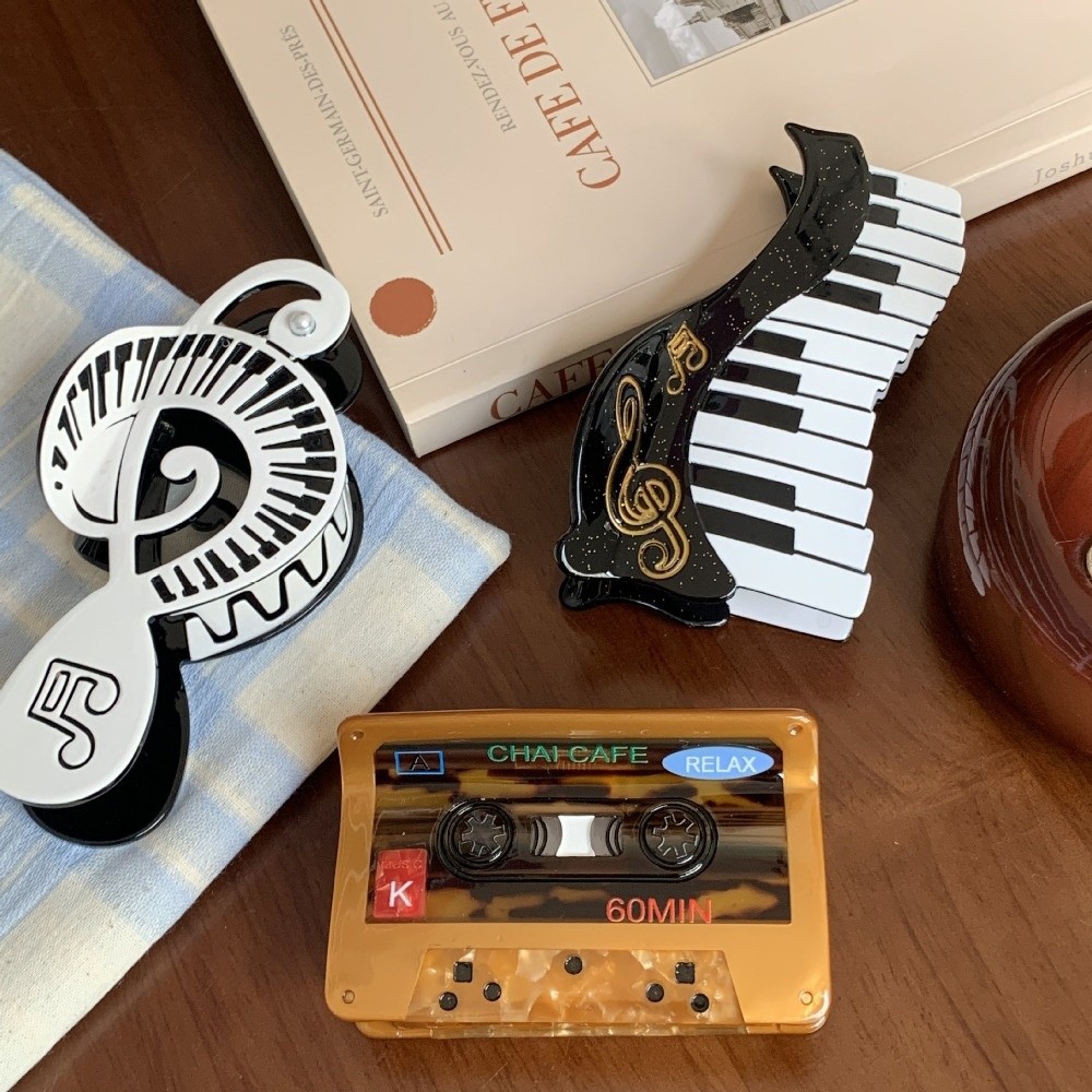 Musical Instrument Video - Nieuwe azijnzuur-acetaat haar klauwclip muziekinstrument piano