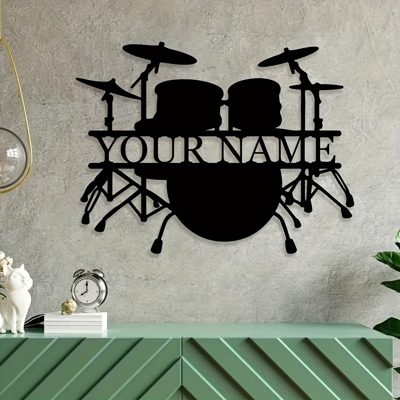 Musical Instrument And Names - Op maat gemaakte metalen wanddecoratie met