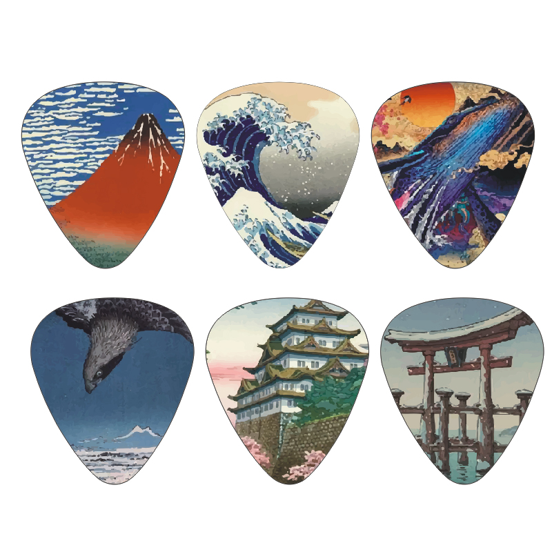 Musical Instrument Fagot - Nieuwe 12 stks/set Plectrums-Japanse Cultuur Stijl