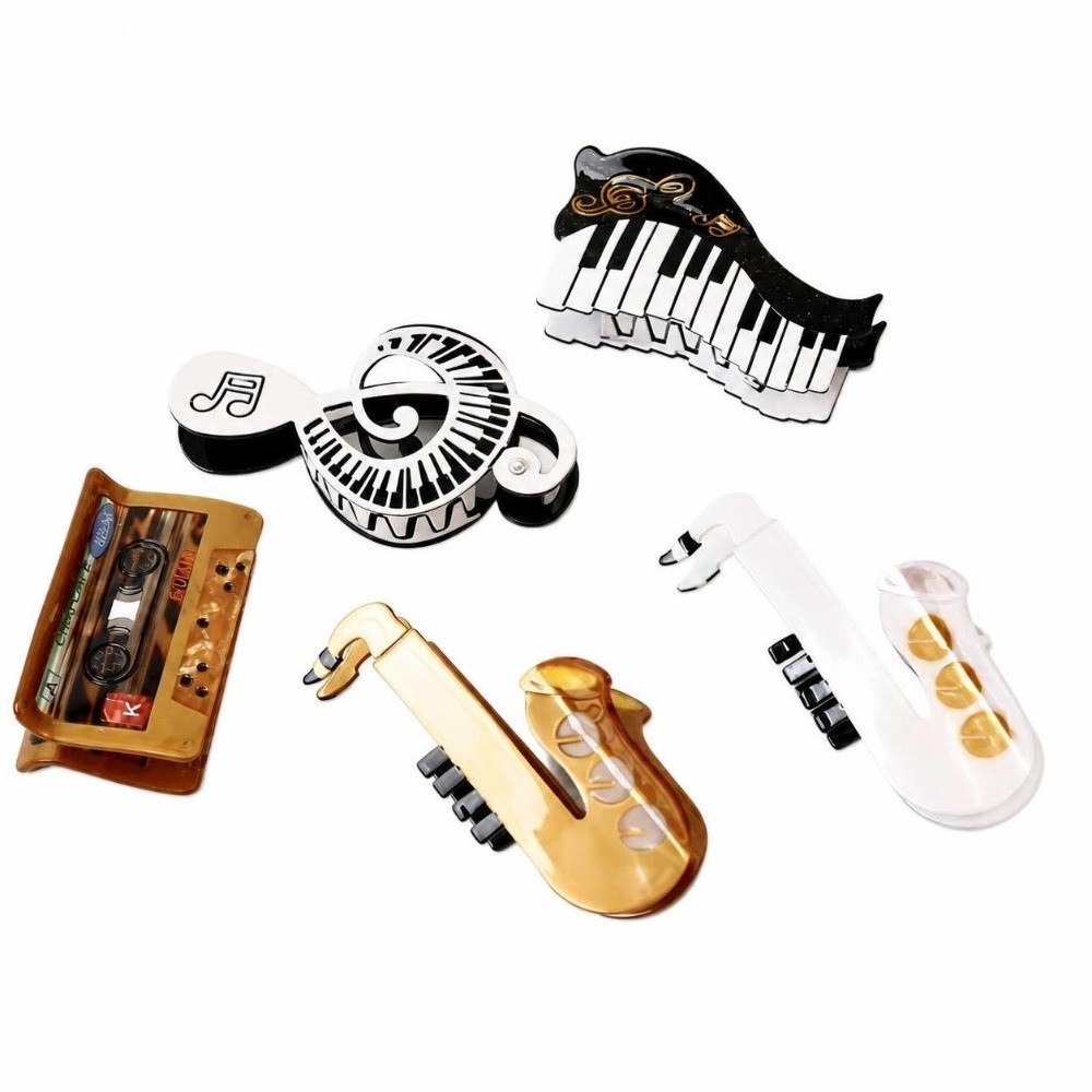 Musical Instrument Video - Nieuwe azijnzuur-acetaat haar klauwclip muziekinstrument piano