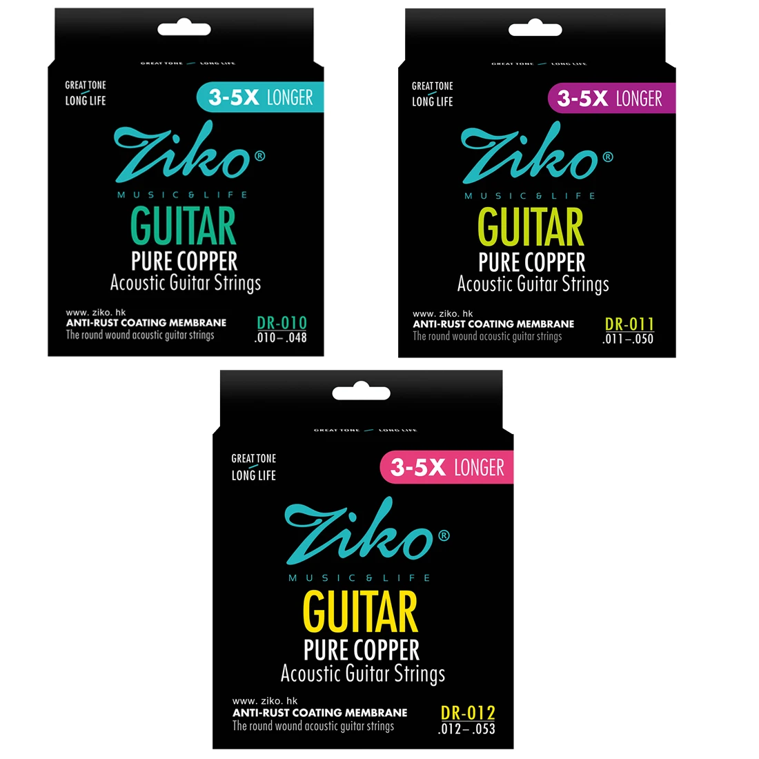 Musical Instrument Strings - Ziko Akoestische Gitaar Snaar Rood Koper