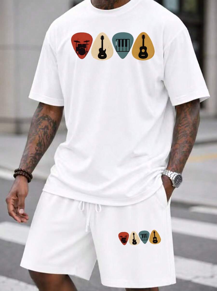 Musical Instrument Of - Heren 2-delige oversized T-shirt en shorts