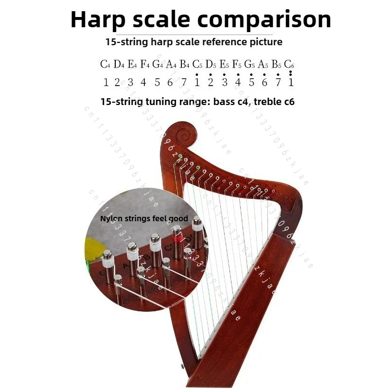 Handgemaakte 15-toon harp gelu - Musical Instrument Strings recensie en prijs