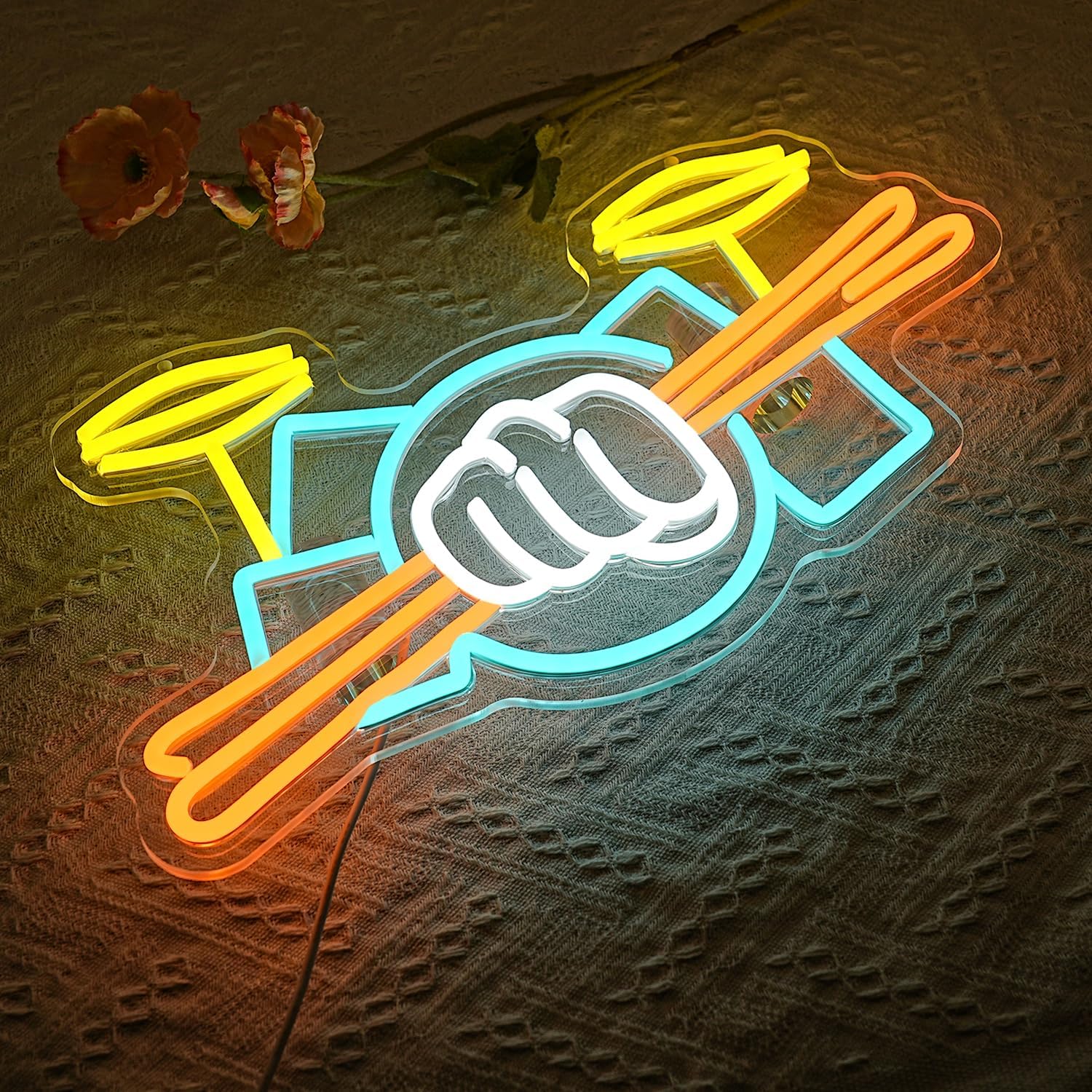 Drumstel Neonlicht USB-aangedr - Musical Instrument Of recensie en prijs