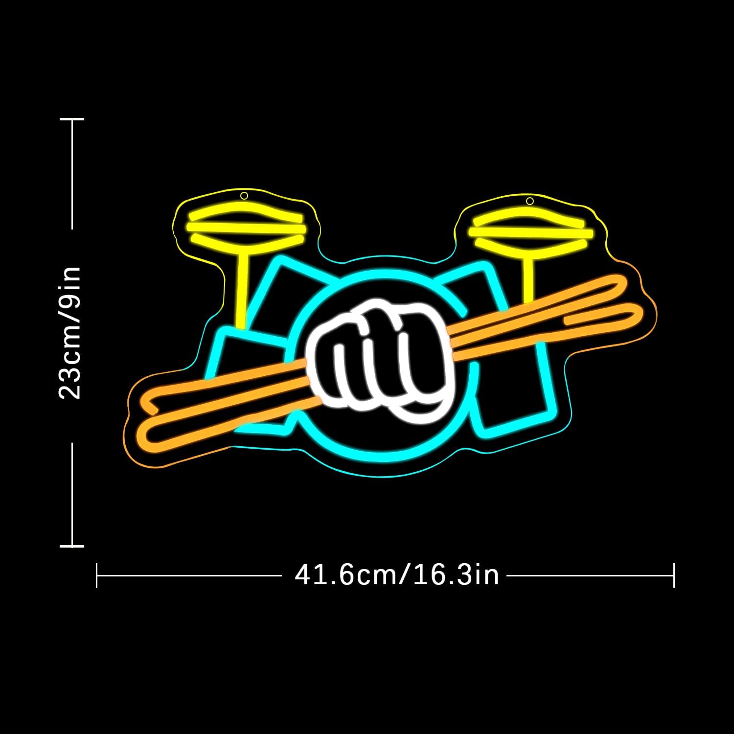 Drumstel Neonlicht USB-aangedr - Musical Instrument Of recensie en prijs