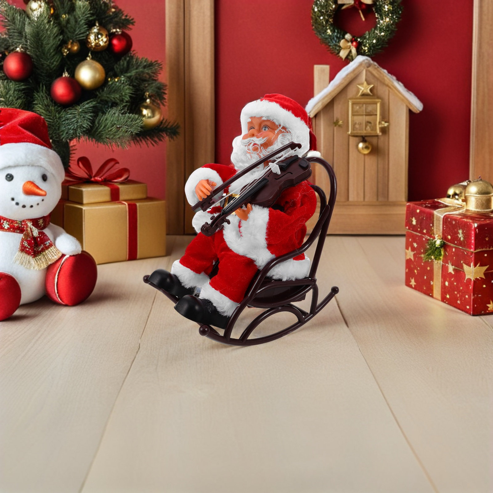 Schattige elektrische Kerstman - Musical Instrument Xmas Ornaments recensie en prijs
