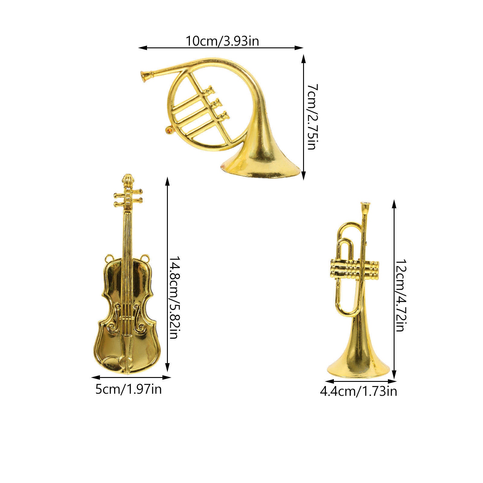 12 stuks Kerst Mini Muziekinst - Musical Instrument Xmas Ornaments recensie en prijs
