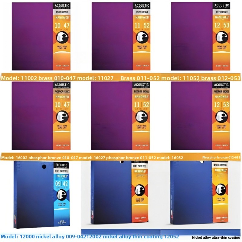 Gecoate akoestische gitaarsnar - Musical Instrument Strings recensie en prijs