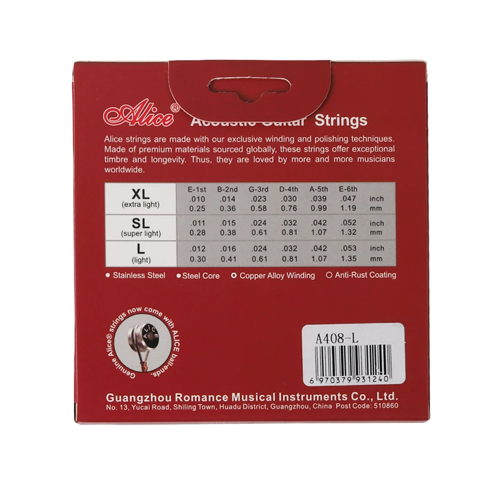 Alice A408 Volledige set Akoes - Musical Instrument Strings recensie en prijs