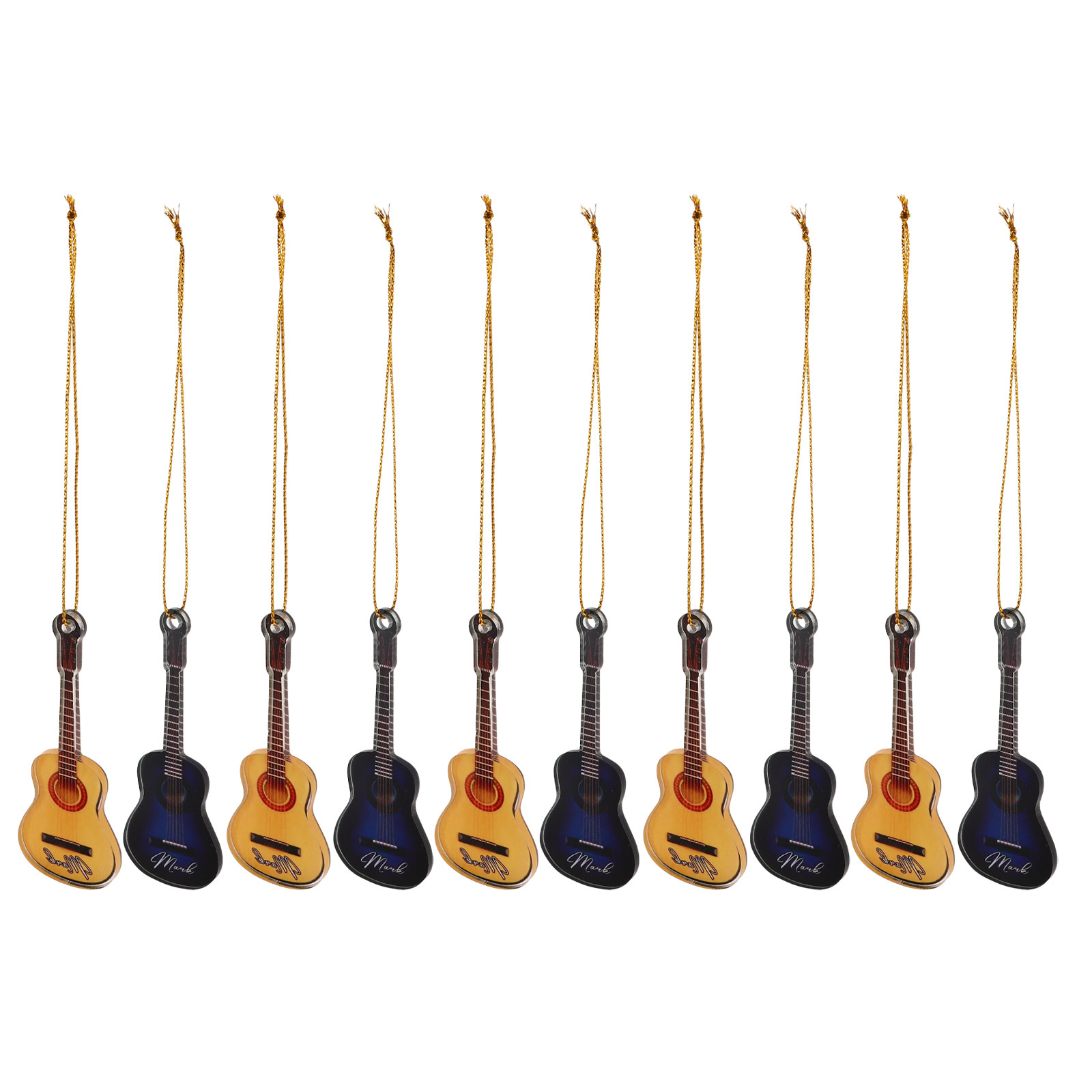 10 stuks Kerst Mini Gitaar Han - Musical Instrument Xmas Ornaments recensie en prijs