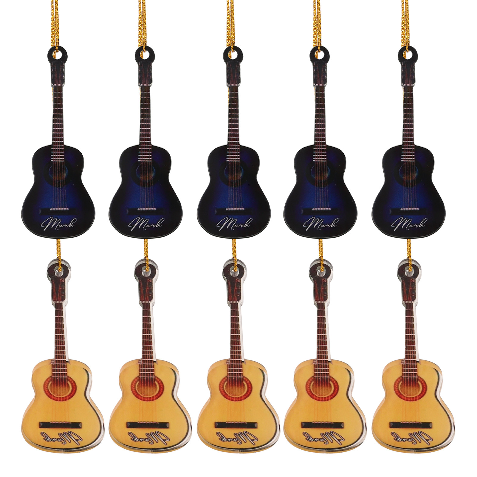 10 stuks Kerst Mini Gitaar Han - Musical Instrument Xmas Ornaments recensie en prijs