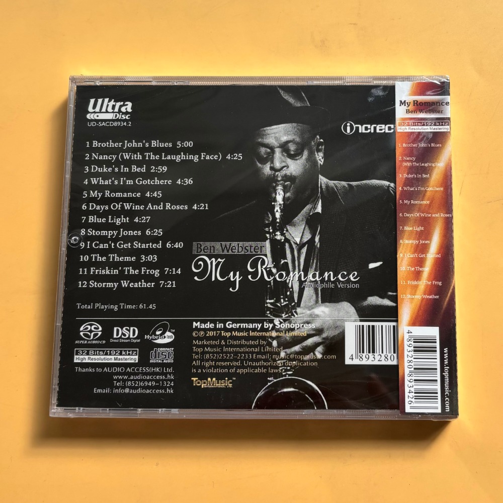 Ben Webster My Romance Jazz CD - Musical Instrument Of recensie en prijs